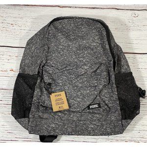 Pink Victorias Secret Classic Backpack Bookbag Black Zip Pockets School Laptop